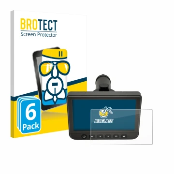Front side of a product packaging with the brand logo BROTECT. Next to it is the device dnt DigiTele PRO shown with the corres