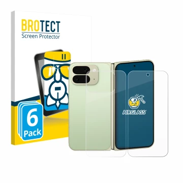 Front side of a product packaging with the brand logo BROTECT. Next to it is the device Google Pixel 10 Pro Fold (Front+Back) 