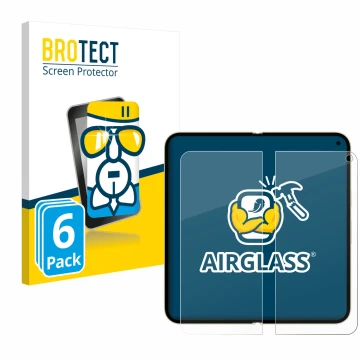 Front side of a product packaging with the brand logo BROTECT. Next to it is the device Google Pixel 10 Pro Fold (Inner displa