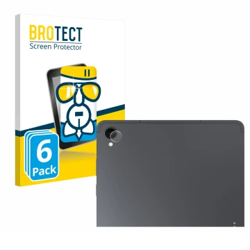 Front side of a product packaging with the brand logo BROTECT. Next to it is the device Samsung Galaxy Tab S11 (ONLY Camera Le