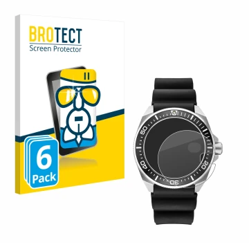 Front side of a product packaging with the brand logo BROTECT. Next to it is the device Seiko Prospex SRPE37 shown with the co