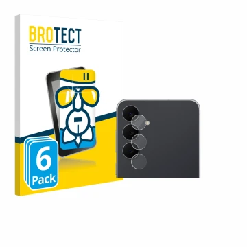 Front side of a product packaging with the brand logo BROTECT. Next to it is the device Samsung Galaxy S25 FE Enterprise Editi