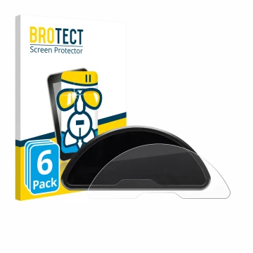 Front side of a product packaging with the brand logo BROTECT. Next to it is the device motogadget motoscope pro shown with th