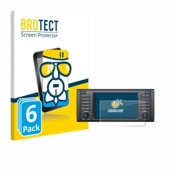 Front side of a product packaging with the brand logo BROTECT. Next to it is the device Eonon E39A12S shown with the correspon