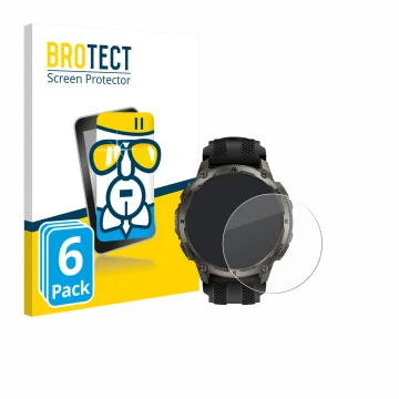 Front side of a product packaging with the brand logo BROTECT. Next to it is the device Kospet Tank T4 shown with the correspo