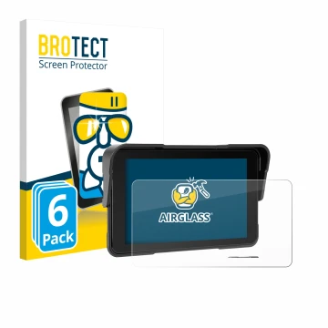 Front side of a product packaging with the brand logo BROTECT. Next to it is the device Sixwin P2 5