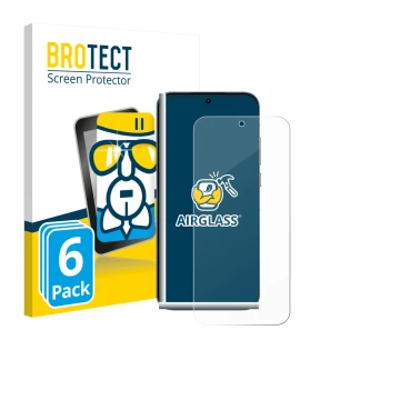 Front side of a product packaging with the brand logo BROTECT. Next to it is the device realme GT 8 Pro shown with the corresp