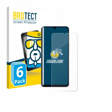 Front side of a product packaging with the brand logo BROTECT. Next to it is the device Samsung Galaxy A07 shown with the corr