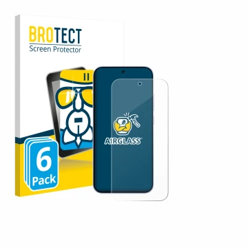 Front side of a product packaging with the brand logo BROTECT. Next to it is the device Oppo Reno 15 shown with the correspond