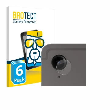 Front side of a product packaging with the brand logo BROTECT. Next to it is the device Samsung Galaxy Tab S9 FE (ONLY Camera 