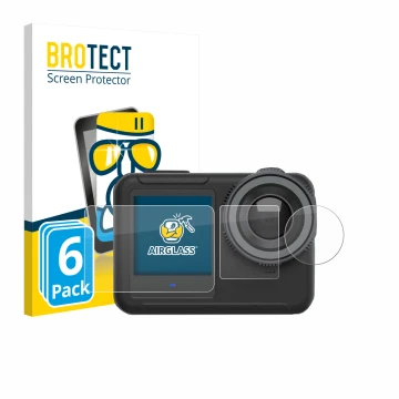 Front side of a product packaging with the brand logo BROTECT. Next to it is the device SVBONY SVGO3 4K shown with the corresp