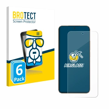 Front side of a product packaging with the brand logo BROTECT. Next to it is the device Honor Magic 8 Lite shown with the corr