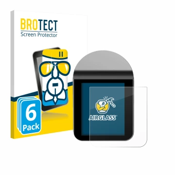 Front side of a product packaging with the brand logo BROTECT. Next to it is the device KitchenBoss G330 shown with the corres