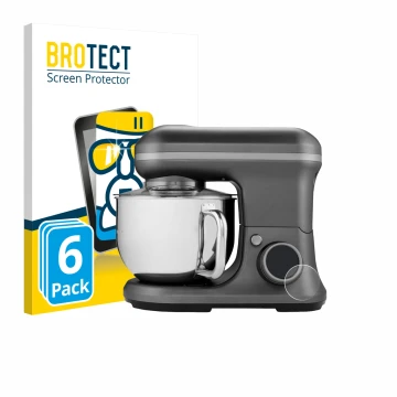 Front side of a product packaging with the brand logo BROTECT. Next to it is the device MEDION MD 18420 shown with the corresp