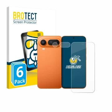 Front side of a product packaging with the brand logo BROTECT. Next to it is the device Honor Magic 8 Pro Lite (Front+Camera) 