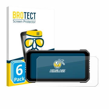 Front side of a product packaging with the brand logo BROTECT. Next to it is the device Vtopek MT26 6.25