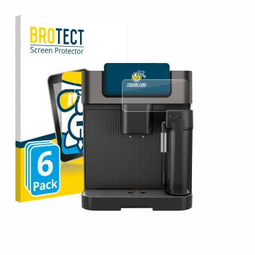 Front side of a product packaging with the brand logo BROTECT. Next to it is the device Grundig KVA 7230 shown with the corres