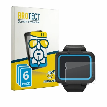 Front side of a product packaging with the brand logo BROTECT. Next to it is the device Shearwater PEREGRINE dive computer sho