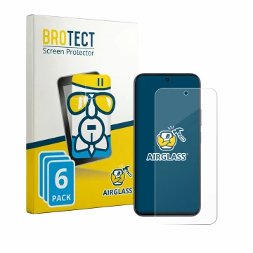 Front side of a product packaging with the brand logo BROTECT. Next to it is the device realme 16T 5G shown with the correspon