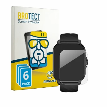Front side of a product packaging with the brand logo BROTECT. Next to it is the device Black Shark GT3 Neo shown with the cor