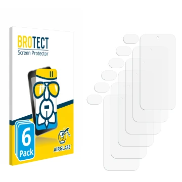 Front side of a product packaging with the brand logo BROTECT. Next to it is the corresponding screen protector.