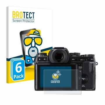 Front side of a product packaging with the brand logo BROTECT. Next to it is the device Fujifilm X-T1 shown with the correspon