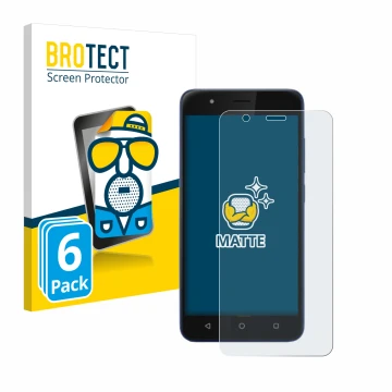 Front side of a product packaging with the brand logo BROTECT. Next to it is the device Gigaset GS270 plus shown with the corr