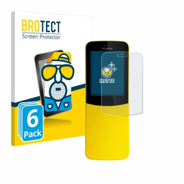 Front side of a product packaging with the brand logo BROTECT. Next to it is the device Nokia 8110 shown with the correspondin