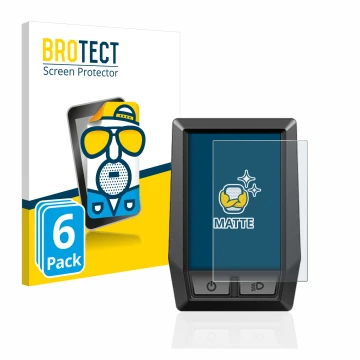 Front side of a product packaging with the brand logo BROTECT. Next to it is the device Bosch Kiox shown with the correspondin