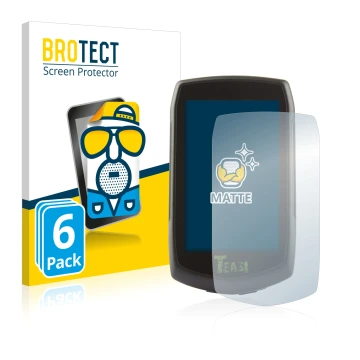 Front side of a product packaging with the brand logo BROTECT. Next to it is the device A-Rival Teasi One4 shown with the corr