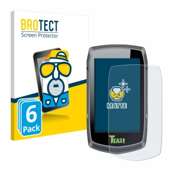 Front side of a product packaging with the brand logo BROTECT. Next to it is the device A-Rival Teasi One Classic shown with t