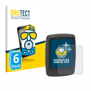 Front side of a product packaging with the brand logo BROTECT. Next to it is the device Specialized Turbo Connect Display show