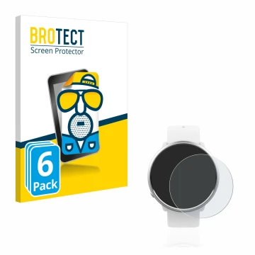 Front side of a product packaging with the brand logo BROTECT. Next to it is the device Polar Ignite shown with the correspond