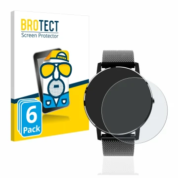 Front side of a product packaging with the brand logo BROTECT. Next to it is the device Holalei Fitness Tracker 1.3