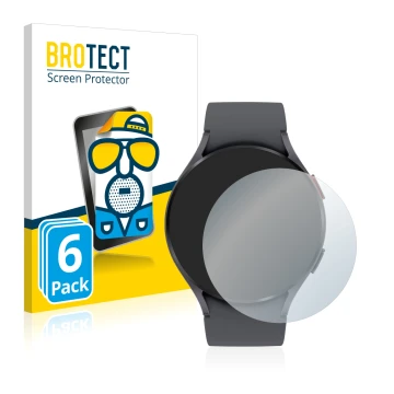 Front side of a product packaging with the brand logo BROTECT. Next to it is the device Garmin Fenix 6S Pro shown with the cor