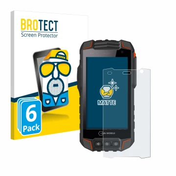Front side of a product packaging with the brand logo BROTECT. Next to it is the device i.safe MOBILE IS530.1 shown with the c
