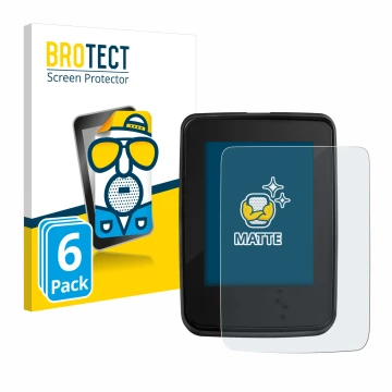 Front side of a product packaging with the brand logo BROTECT. Next to it is the device Giant RideDash Evo shown with the corr