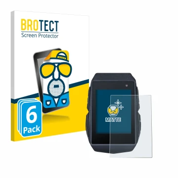 Front side of a product packaging with the brand logo BROTECT. Next to it is the device Sigma ROX 11.1 Evo shown with the corr