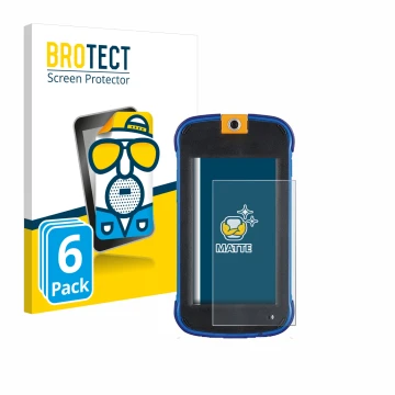 Front side of a product packaging with the brand logo BROTECT. Next to it is the device Vtech Kidicom Max 3.0 shown with the c