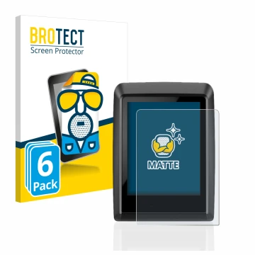 Front side of a product packaging with the brand logo BROTECT. Next to it is the device Bosch Kiox 300 shown with the correspo