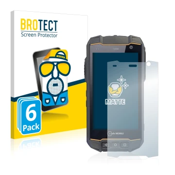Front side of a product packaging with the brand logo BROTECT. Next to it is the device i.safe MOBILE IS530.2 shown with the c