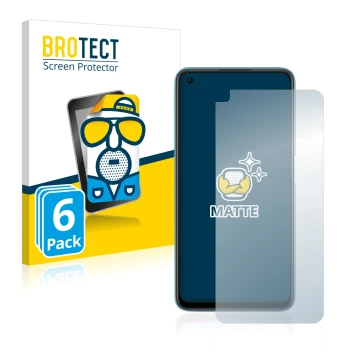 Front side of a product packaging with the brand logo BROTECT. Next to it is the device Oppo A76 shown with the corresponding 