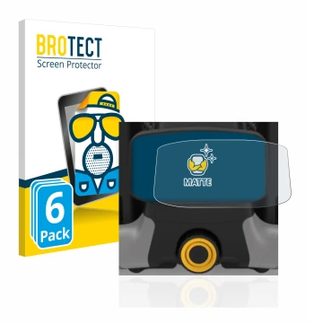 Front side of a product packaging with the brand logo BROTECT. Next to it is the device PowaKaddy CT8 shown with the correspon