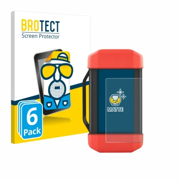 Front side of a product packaging with the brand logo BROTECT. Next to it is the device Launch SRDs SmartLink shown with the c