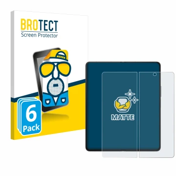 Front side of a product packaging with the brand logo BROTECT. Next to it is the device Samsung Galaxy Z Fold 4 (Inner display