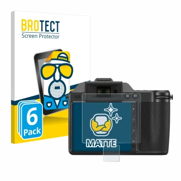Front side of a product packaging with the brand logo BROTECT. Next to it is the device Hasselblad X2D 100C shown with the cor