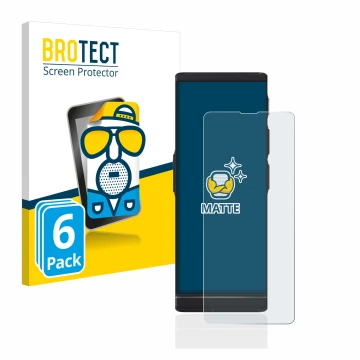 Front side of a product packaging with the brand logo BROTECT. Next to it is the device Vasco Translator V4 shown with the cor