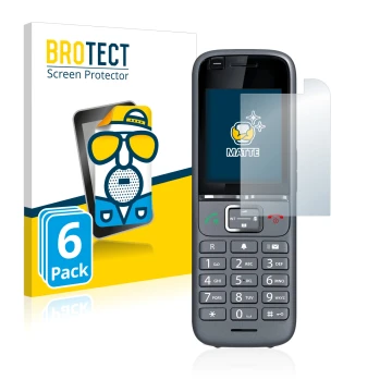 Front side of a product packaging with the brand logo BROTECT. Next to it is the device Gigaset S700H PRO shown with the corre
