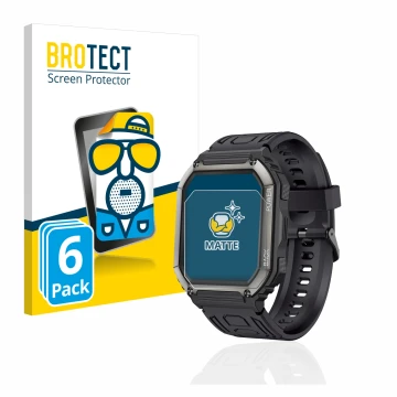 Front side of a product packaging with the brand logo BROTECT. Next to it is the device Pasonomi KR06 1,8