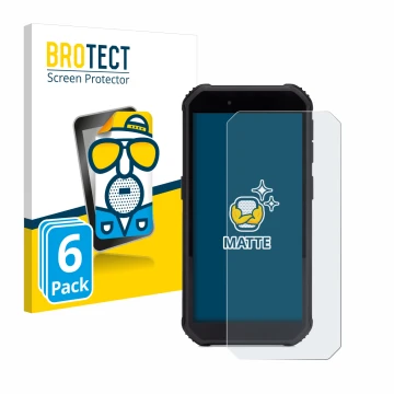 Front side of a product packaging with the brand logo BROTECT. Next to it is the device SkyCaddie SX550 shown with the corresp